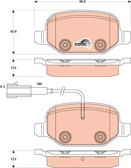 TRW GDB1881 - Гальмівні колодки, дискові гальма autocars.com.ua