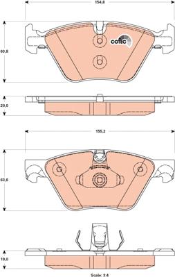 TRW GDB1882 - Гальмівні колодки, дискові гальма autocars.com.ua