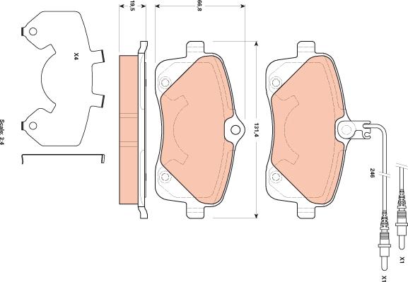 TRW GDB1895 - Тормозные колодки, дисковые, комплект avtokuzovplus.com.ua