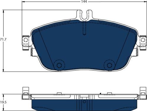 TRW GDB1932BTE - Гальмівні колодки, дискові гальма autocars.com.ua