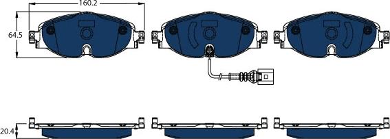 TRW GDB1956BTE - Тормозные колодки, дисковые, комплект avtokuzovplus.com.ua