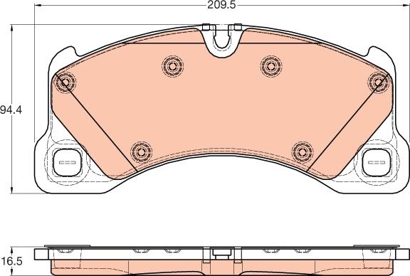 TRW GDB1969 - Гальмівні колодки, дискові гальма autocars.com.ua