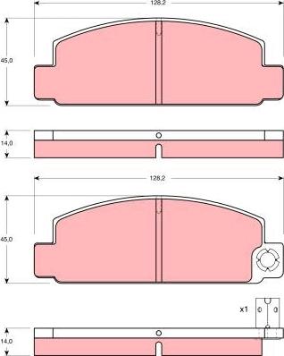 TRW GDB196 - Тормозные колодки, дисковые, комплект avtokuzovplus.com.ua