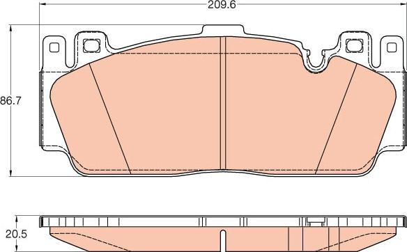 TRW GDB2020 - Гальмівні колодки, дискові гальма autocars.com.ua