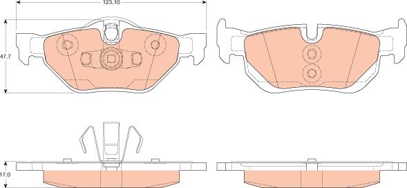 TRW GDB2050 - Тормозные колодки, дисковые, комплект avtokuzovplus.com.ua