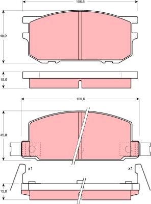 TRW GDB210 - Тормозные колодки, дисковые, комплект autodnr.net