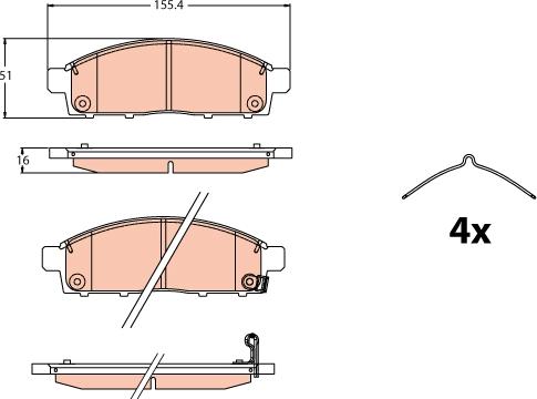 TRW GDB2124 - Гальмівні колодки, дискові гальма autocars.com.ua