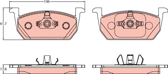 TRW GDB2159 - Тормозные колодки, дисковые, комплект avtokuzovplus.com.ua