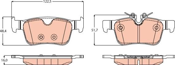 TRW GDB2168 - Тормозные колодки, дисковые, комплект avtokuzovplus.com.ua