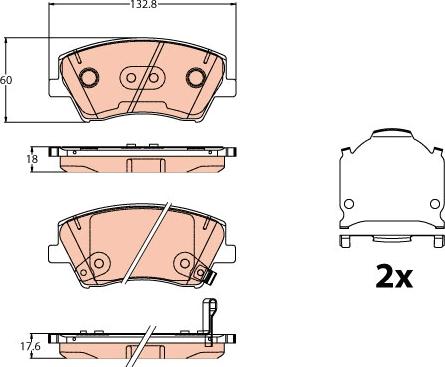 TRW GDB2203 - Тормозные колодки, дисковые, комплект avtokuzovplus.com.ua