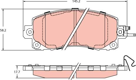 TRW GDB2216 - Тормозные колодки, дисковые, комплект avtokuzovplus.com.ua