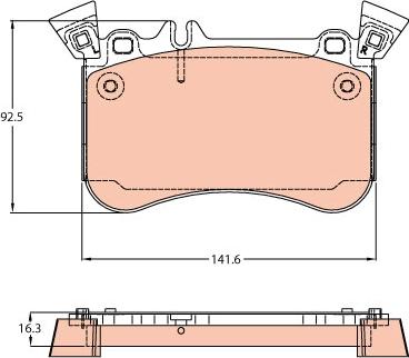 TRW GDB2229 - Тормозные колодки, дисковые, комплект avtokuzovplus.com.ua