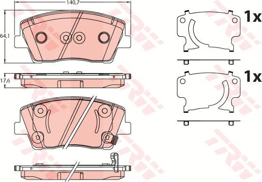 TRW GDB2253 - Гальмівні колодки, дискові гальма autocars.com.ua