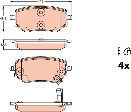 TRW GDB2270 - Тормозные колодки, дисковые, комплект autodnr.net