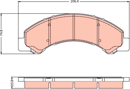 TRW GDB2287 - Гальмівні колодки, дискові гальма autocars.com.ua