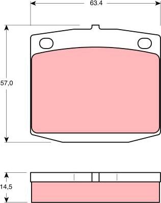 TRW GDB235 - Тормозные колодки, дисковые, комплект avtokuzovplus.com.ua