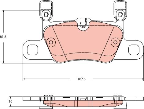 TRW GDB2369 - Гальмівні колодки, дискові гальма autocars.com.ua