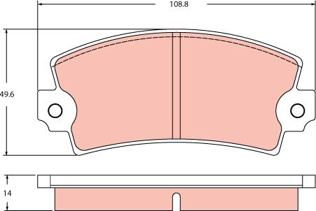 TRW GDB2398 - Тормозные колодки, дисковые, комплект avtokuzovplus.com.ua