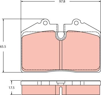 TRW GDB2442 - Тормозные колодки, дисковые, комплект avtokuzovplus.com.ua