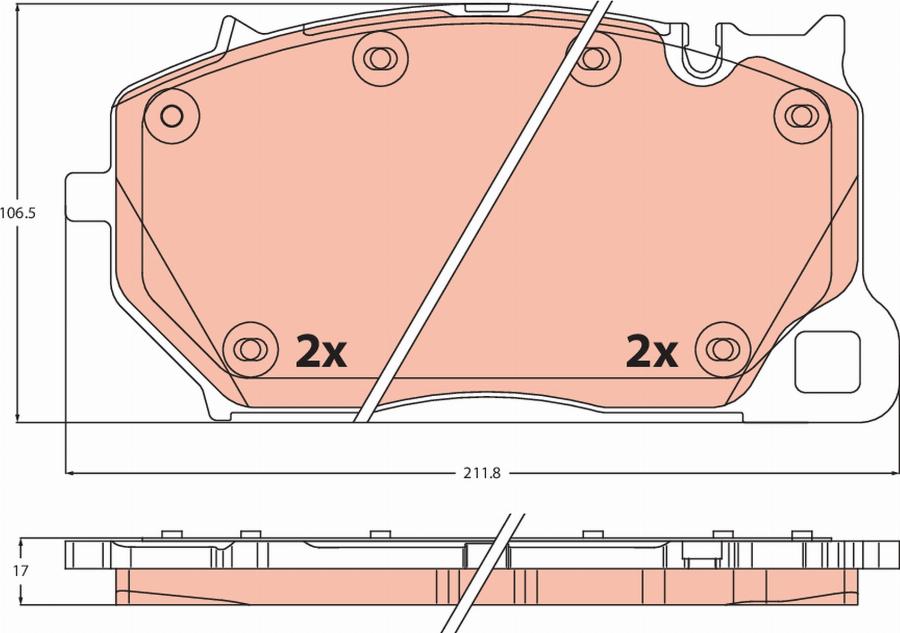 TRW GDB2508 - Тормозные колодки, дисковые, комплект autodnr.net