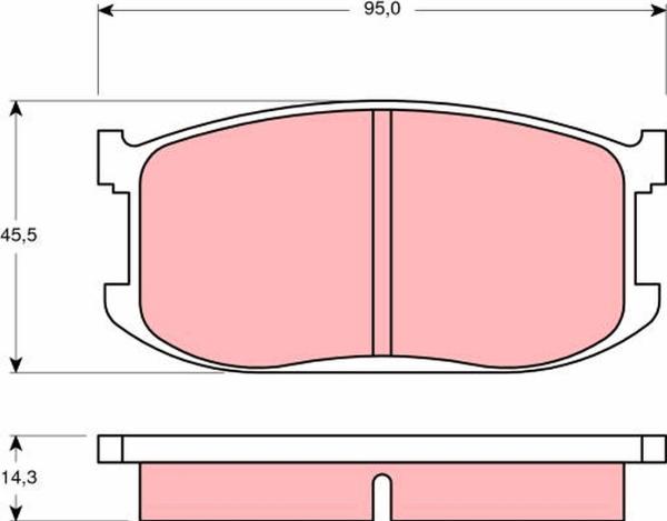 TRW GDB252 - Гальмівні колодки, дискові гальма autocars.com.ua
