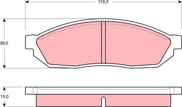 TRW GDB254AT - Тормозные колодки, дисковые, комплект avtokuzovplus.com.ua