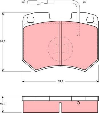 TRW GDB256 - Тормозные колодки, дисковые, комплект avtokuzovplus.com.ua