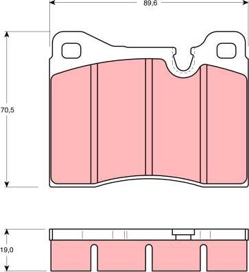 TRW GDB261 - Тормозные колодки, дисковые, комплект avtokuzovplus.com.ua