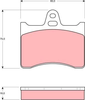 TRW GDB262 - Тормозные колодки, дисковые, комплект avtokuzovplus.com.ua