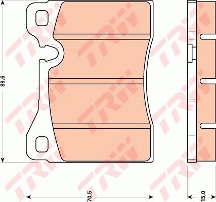 TRW GDB270 - Тормозные колодки, дисковые, комплект autodnr.net