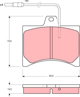 TRW GDB276 - Тормозные колодки, дисковые, комплект avtokuzovplus.com.ua