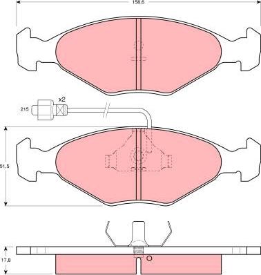 BENDIX 571818 - Тормозные колодки, дисковые, комплект avtokuzovplus.com.ua