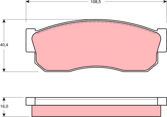 TRW GDB288 - Тормозные колодки, дисковые, комплект avtokuzovplus.com.ua