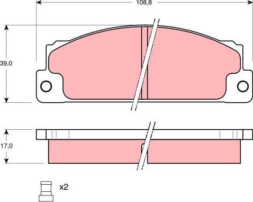 TRW GDB296 - Гальмівні колодки, дискові гальма autocars.com.ua