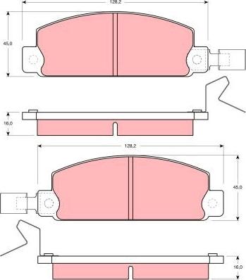 TRW GDB304 - Тормозные колодки, дисковые, комплект autodnr.net