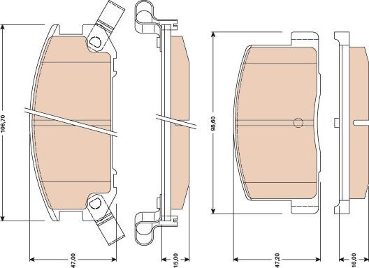 TRW GDB3059 - Тормозные колодки, дисковые, комплект avtokuzovplus.com.ua