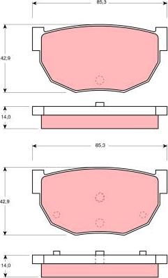 TRW GDB306 - Тормозные колодки, дисковые, комплект avtokuzovplus.com.ua