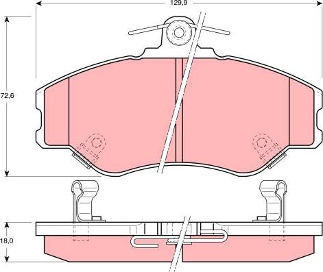 TRW GDB3089AT - Тормозные колодки, дисковые, комплект avtokuzovplus.com.ua