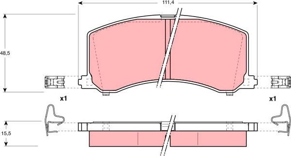 TRW GDB3091DT - Гальмівні колодки, дискові гальма autocars.com.ua