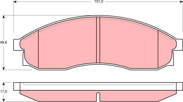 TRW GDB3107 - Гальмівні колодки, дискові гальма autocars.com.ua