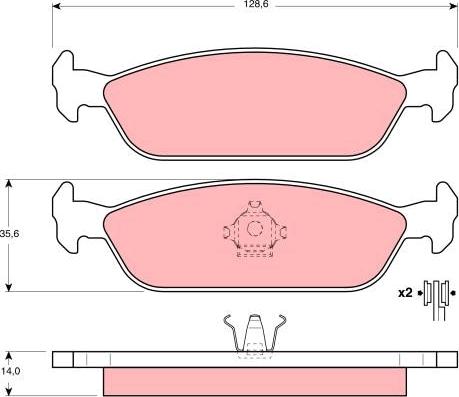 TRW GDB3112 - Тормозные колодки, дисковые, комплект avtokuzovplus.com.ua