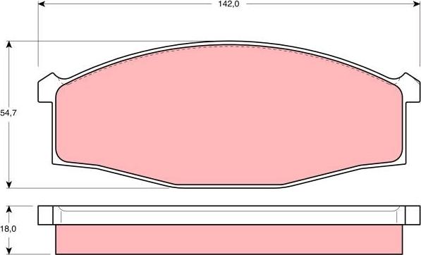 TRW GDB3117 - Гальмівні колодки, дискові гальма autocars.com.ua