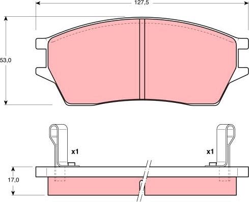 TRW GDB3128 - Гальмівні колодки, дискові гальма autocars.com.ua