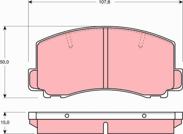 TRW GDB312 - Гальмівні колодки, дискові гальма autocars.com.ua