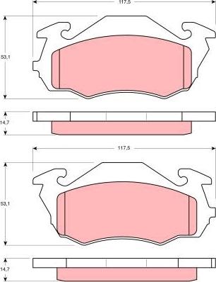 TRW GDB3136 - Гальмівні колодки, дискові гальма autocars.com.ua