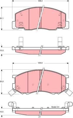 TRW GDB3157DT - Гальмівні колодки, дискові гальма autocars.com.ua