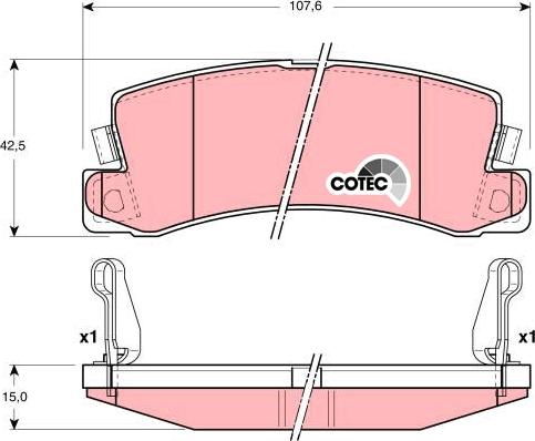 TRW GDB3164DT - Гальмівні колодки, дискові гальма autocars.com.ua