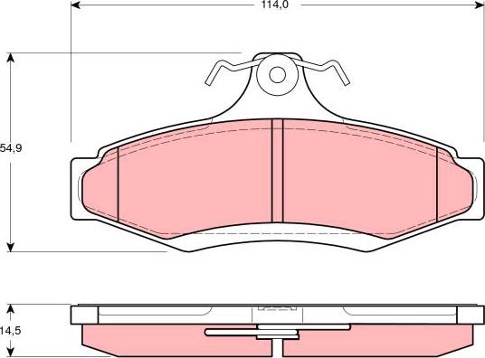 TRW GDB3172DT - Гальмівні колодки, дискові гальма autocars.com.ua