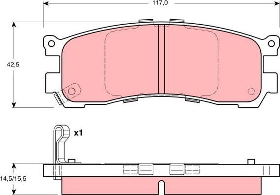 TRW GDB3179 - Гальмівні колодки, дискові гальма autocars.com.ua