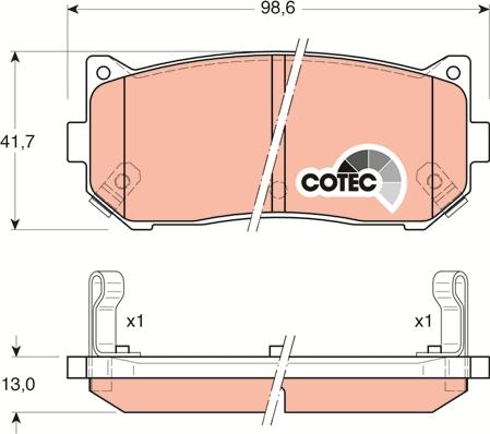 TRW GDB3203DT - Гальмівні колодки, дискові гальма autocars.com.ua